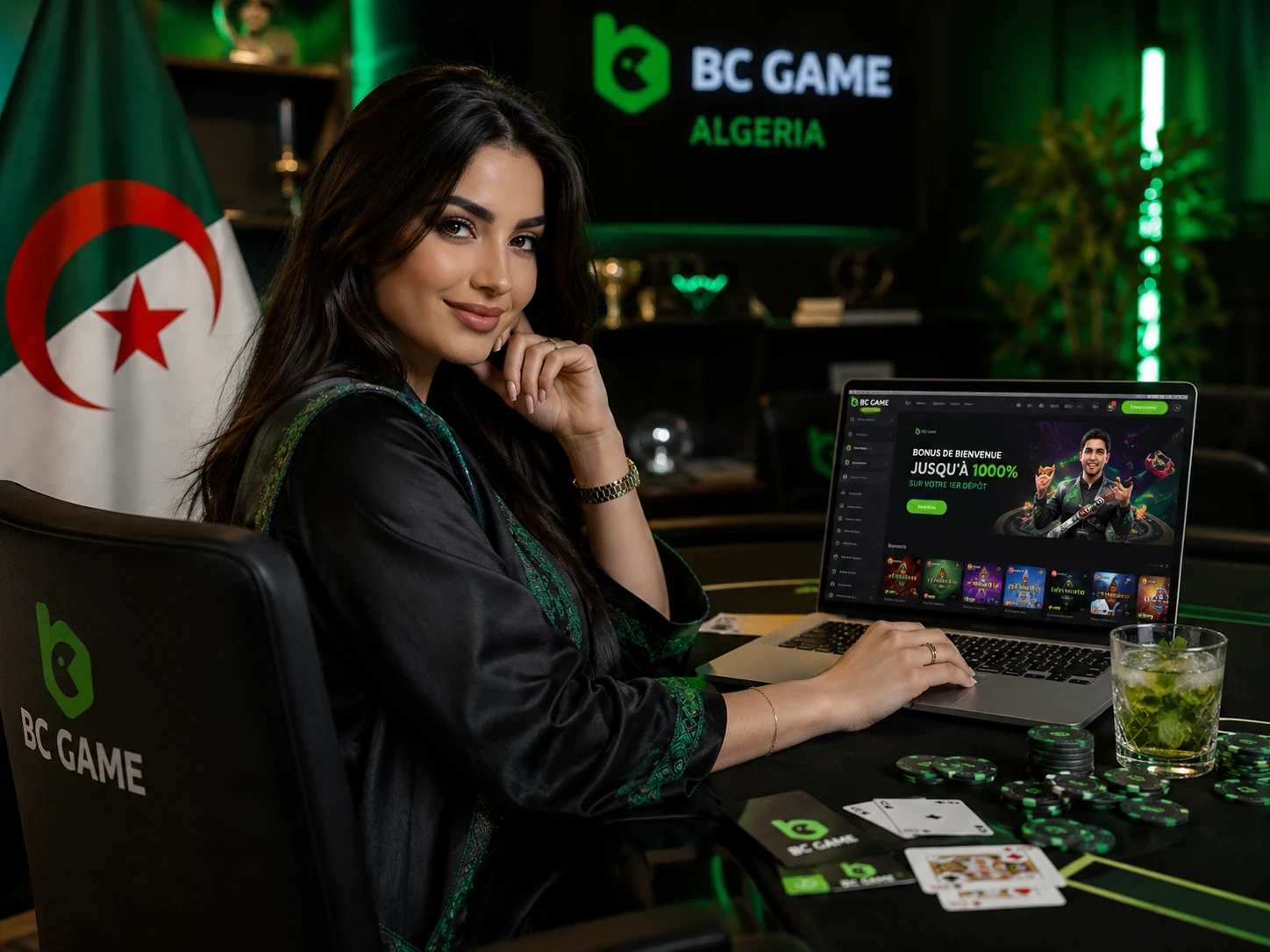 لاعبو BC Game الجزائر أمام منصة الكازينو
